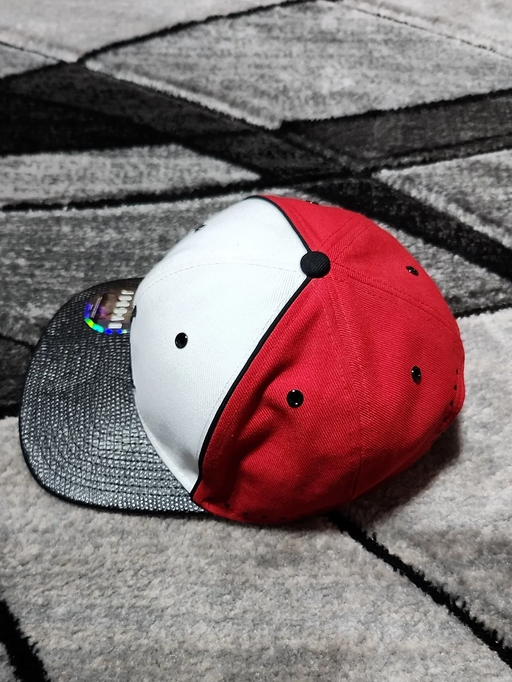 VINTAGE JORDAN JUMPMAN EMBROIDERED COLORWAY FLAT COW LEATHER SNAP-BACK HAT CAP